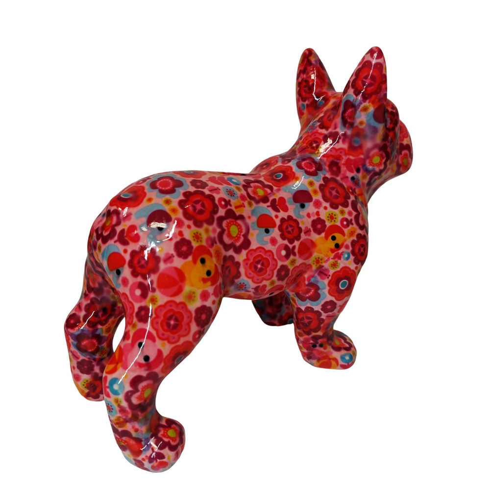 TIRELIRE BULLDOG FRANCAIS POMME PIDOU ROSE - Photo N°3