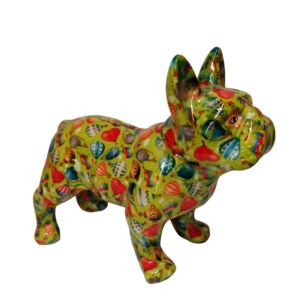 TIRELIRE BULLDOG FRANCAIS POMME PIDOU VERTE