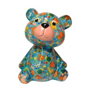 TIRELIRE OURS TOTO POMME PIDOU BLEU