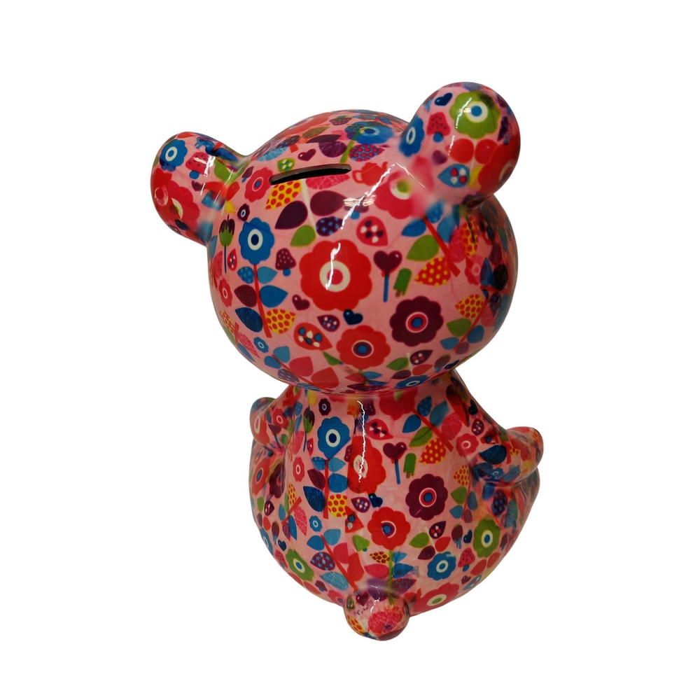 TIRELIRE OURS TOTO POMME PIDOU ROSE - Photo N°3