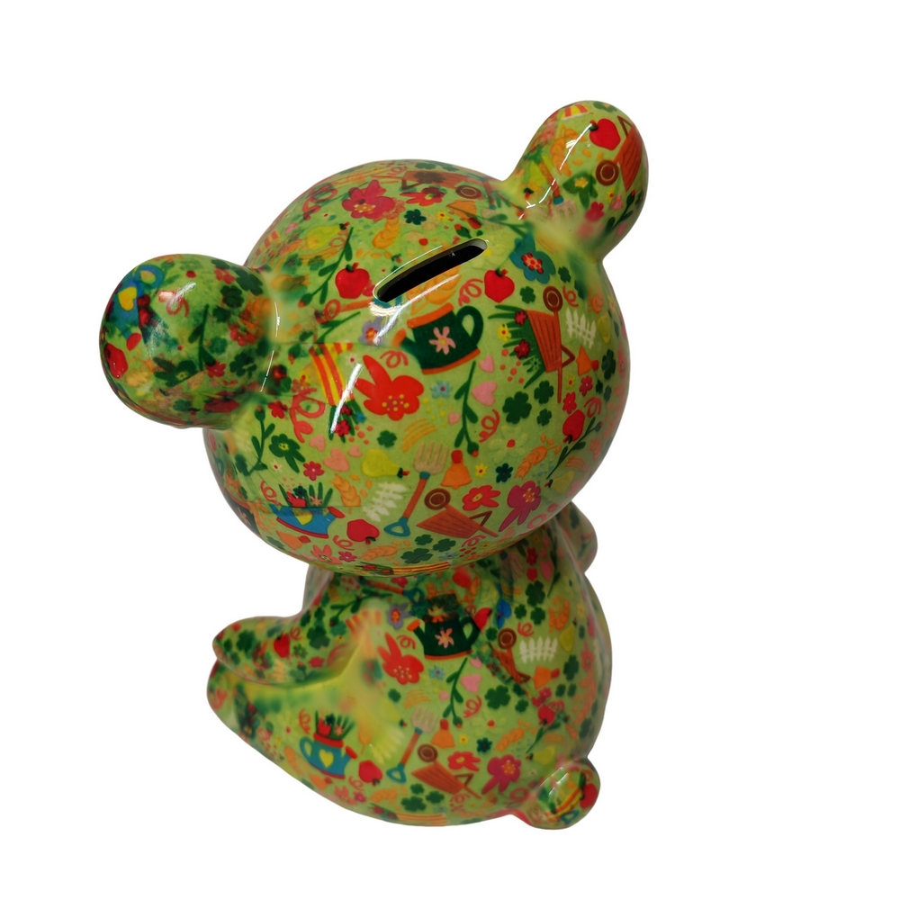 TIRELIRE OURS TOTO POMME PIDOU VERTE - Photo N°3