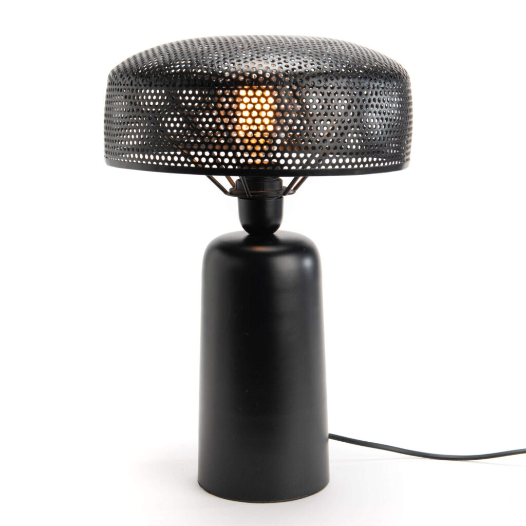 LAMPE A POSER AYA NOIRE EN METAL 28 X 41 X 28 CM - Photo N°1