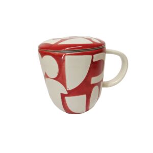 MUG FILTRE TISANIERE OHANA ROUGE 13 X 9 X 11 CM