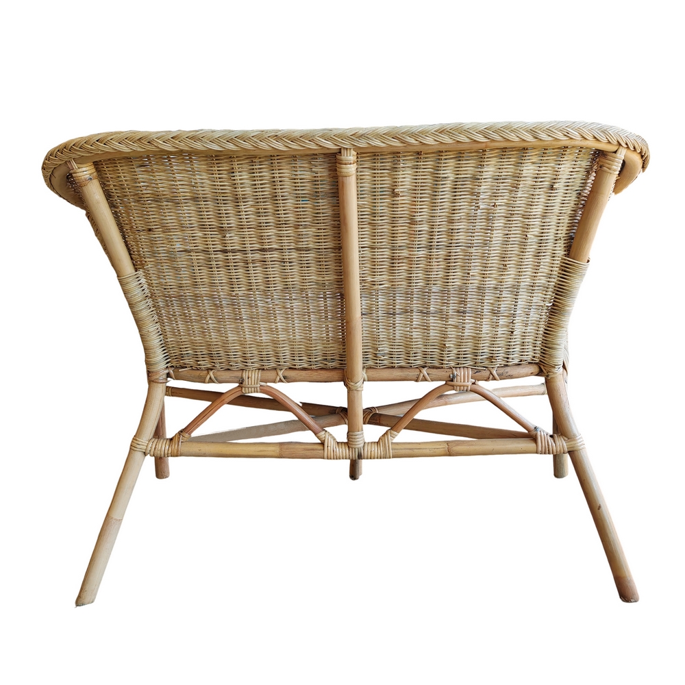 SALON JARDIN COMPLET ROTIN SIENNA 2 FAUTEUILS 1 TABLE 1 CANAPE - Photo N°9