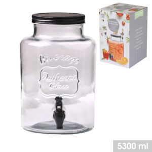 FONTAINE A BOISSON EN VERRE DE 5.3 L AVEC ROBINET