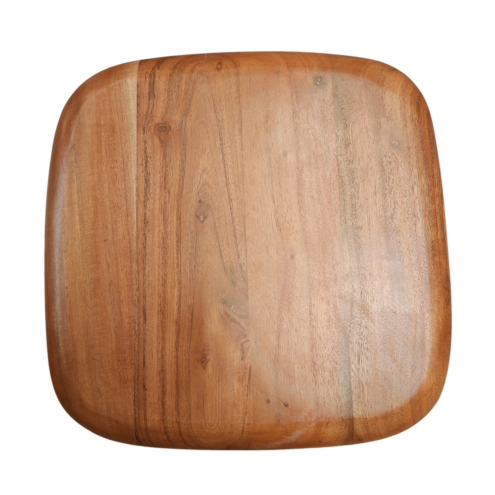 SET DE 2 TABLES BASSES EN ACACIA ET METAL NOIR 48 X 43 X 48 - 38 X 38 X 38 CM - Photo N°3