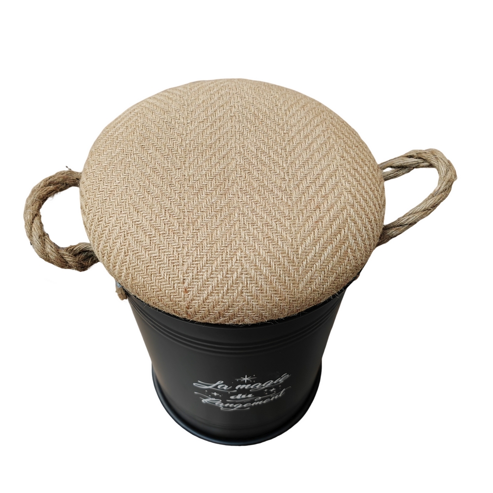 CAISSE DE RANGEMENT METAL NOIR LA MAGIE DU RANGEMENT  28 x 45 x 28 cm - Photo N°3