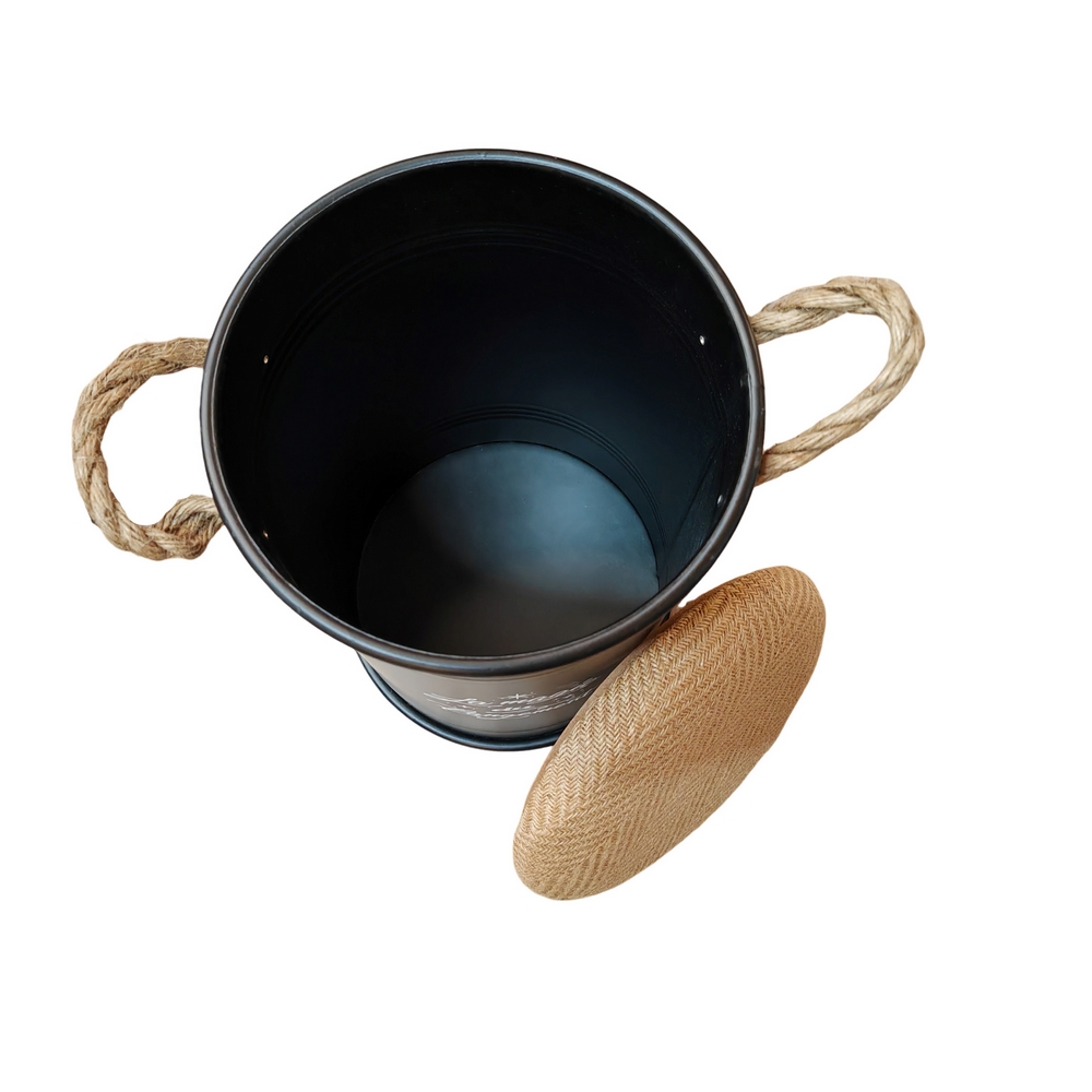 CAISSE DE RANGEMENT METAL NOIR LA MAGIE DU RANGEMENT  28 x 45 x 28 cm - Photo N°2