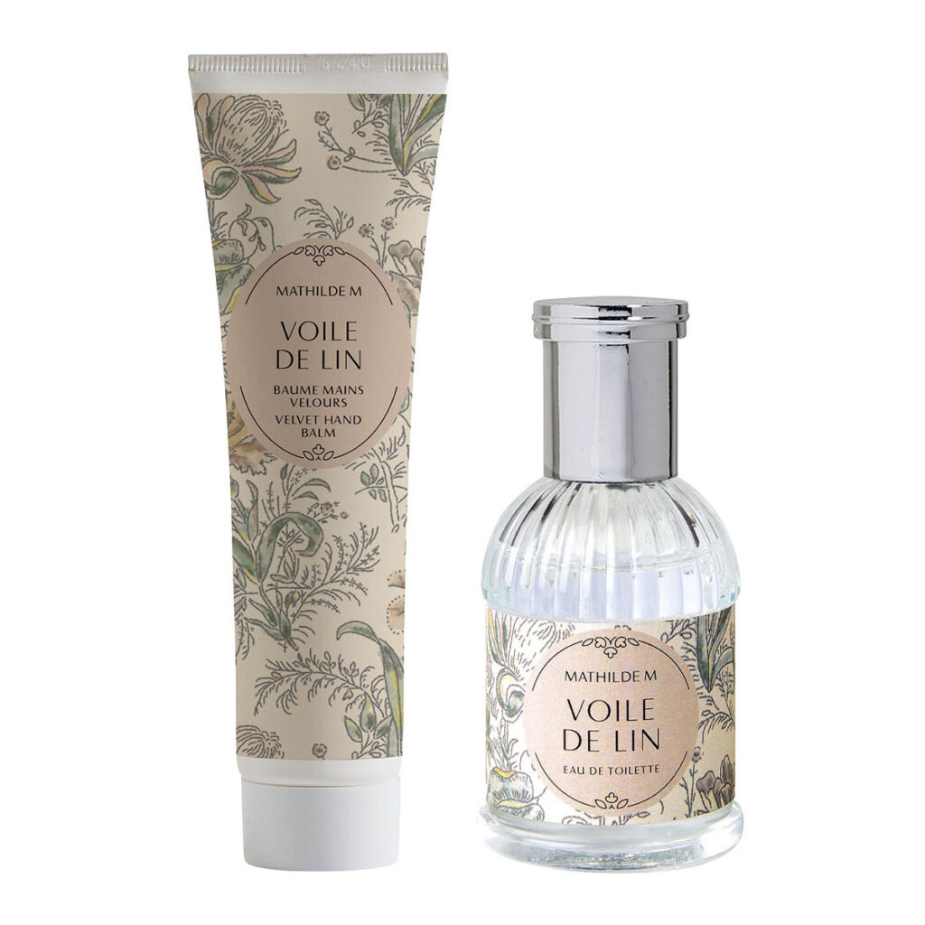 COFFRET PARFUME EAU DE TOILETTE ET BAUME MAINS VOILE DE LIN - Photo N°2