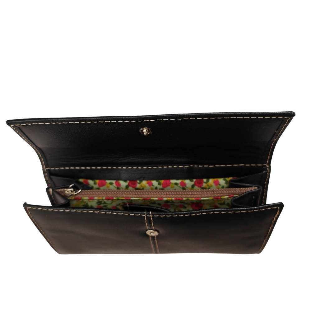 LE PORTEFEUILLE ANAIS DE MORGADO PIEL COULEUR NOIR 18 X 10 X 3 CM - Photo N°3