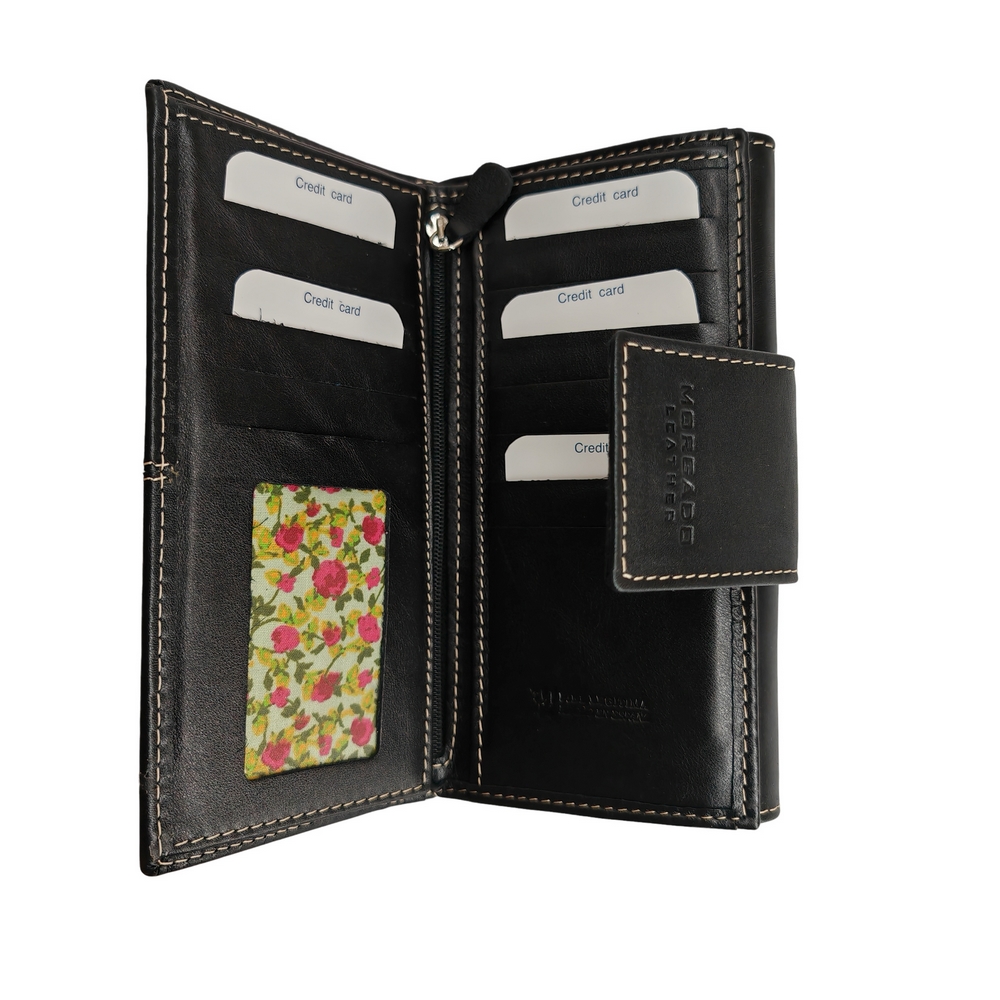 LE PORTEFEUILLE ANAIS DE MORGADO PIEL COULEUR NOIR 18 X 10 X 3 CM - Photo N°2