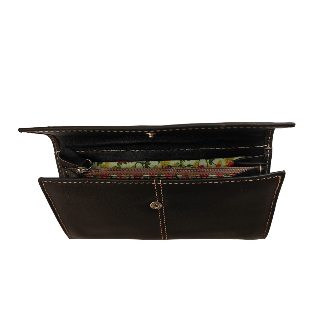 LE PORTEFEUILLE ANAIS DE MORGADO PIEL COULEUR BRUN 18 X 10 X 3 CM - Photo N°3