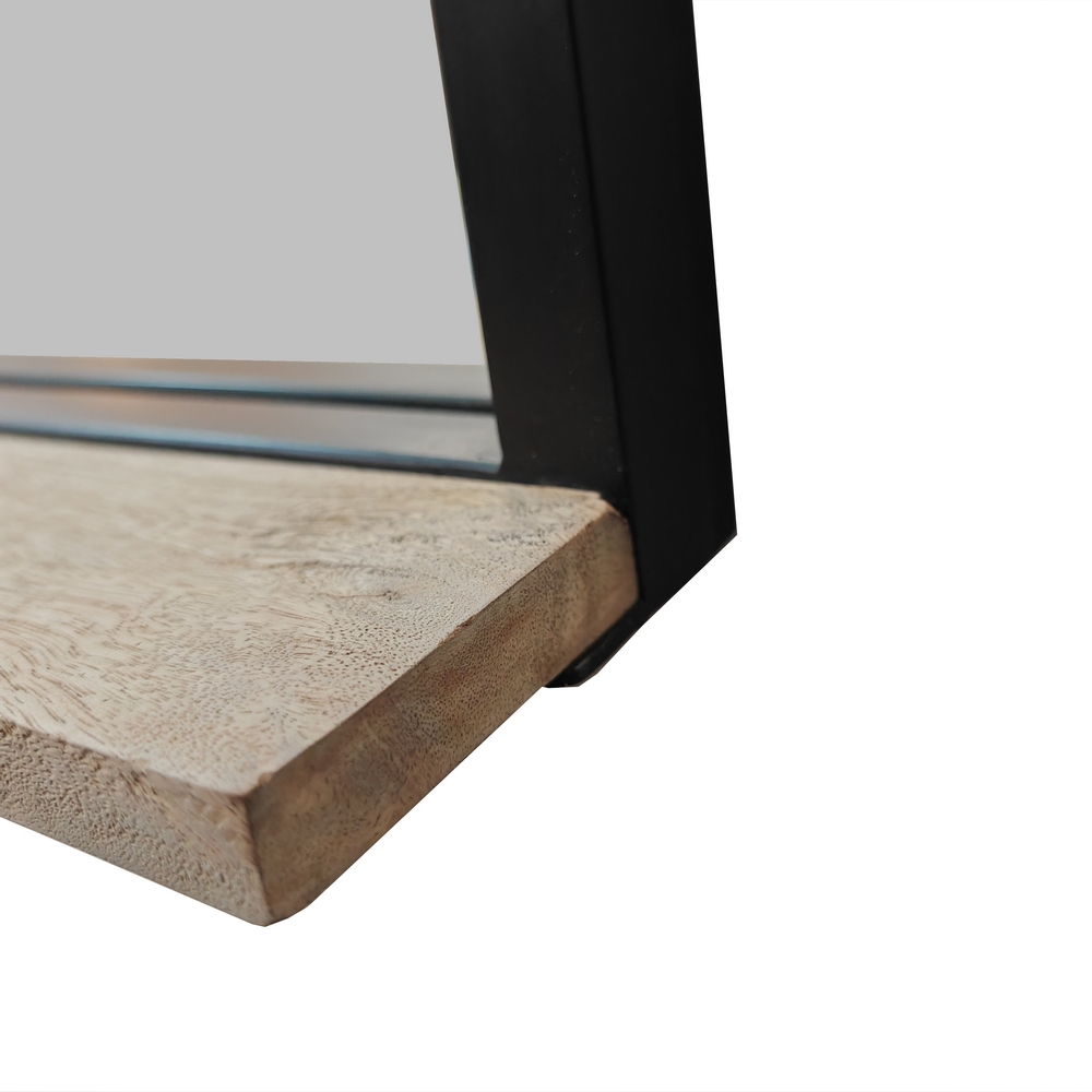 MIROIR SALLE DE BAIN MODELE IPN MANGUIER ET METAL   120 X 80 X 12 CM - Photo N°4