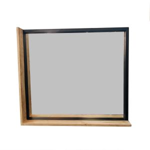 MIROIR SALLE DE BAIN MODELE IPN MANGUIER ET METAL   150 X 80 X 12 CM