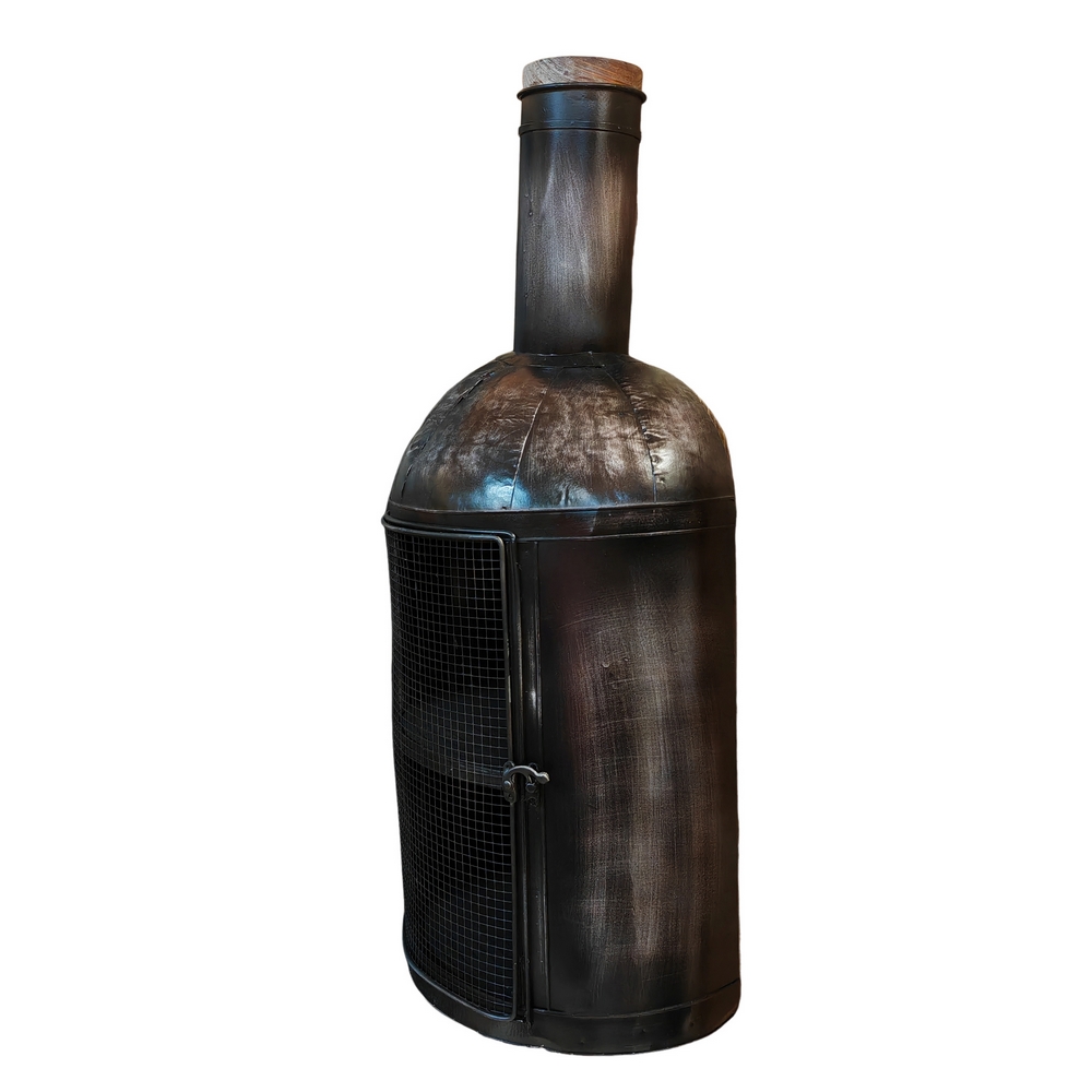 ETAGERE DEMI BOUTEILLE PORTE GRILLAGEE  27 X 64 X 18 CM - Photo N°2