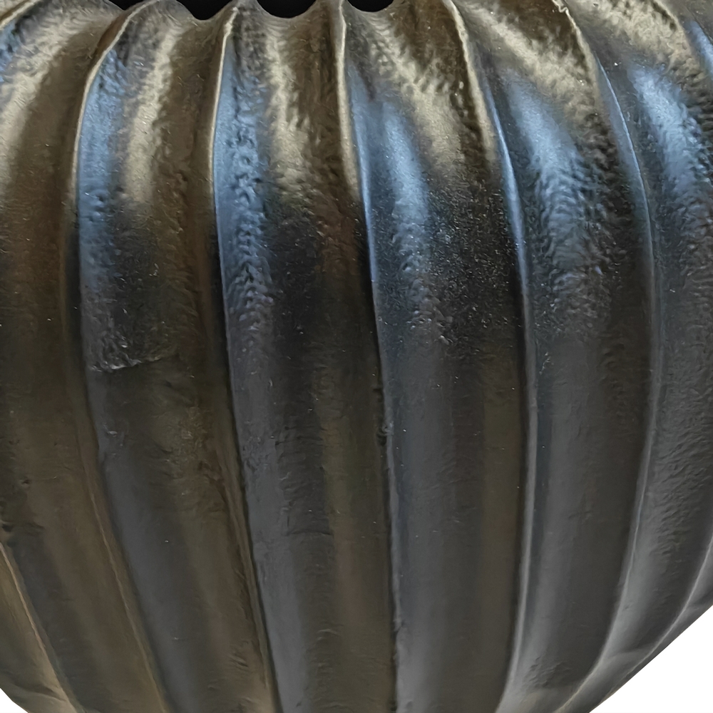 VASE ALUMINIUM COULEUR NOIR   29 X 29 X 49 cm - Photo N°4