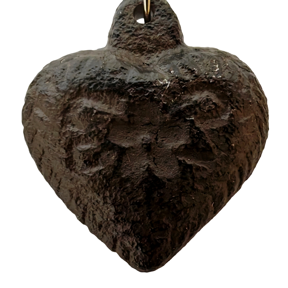 SET DE 4 POIDS DE NAPPE EN FORME DE COEUR REALISE EN FONTE 4.1 X 4.7 X 1.2 CM - Photo N°2