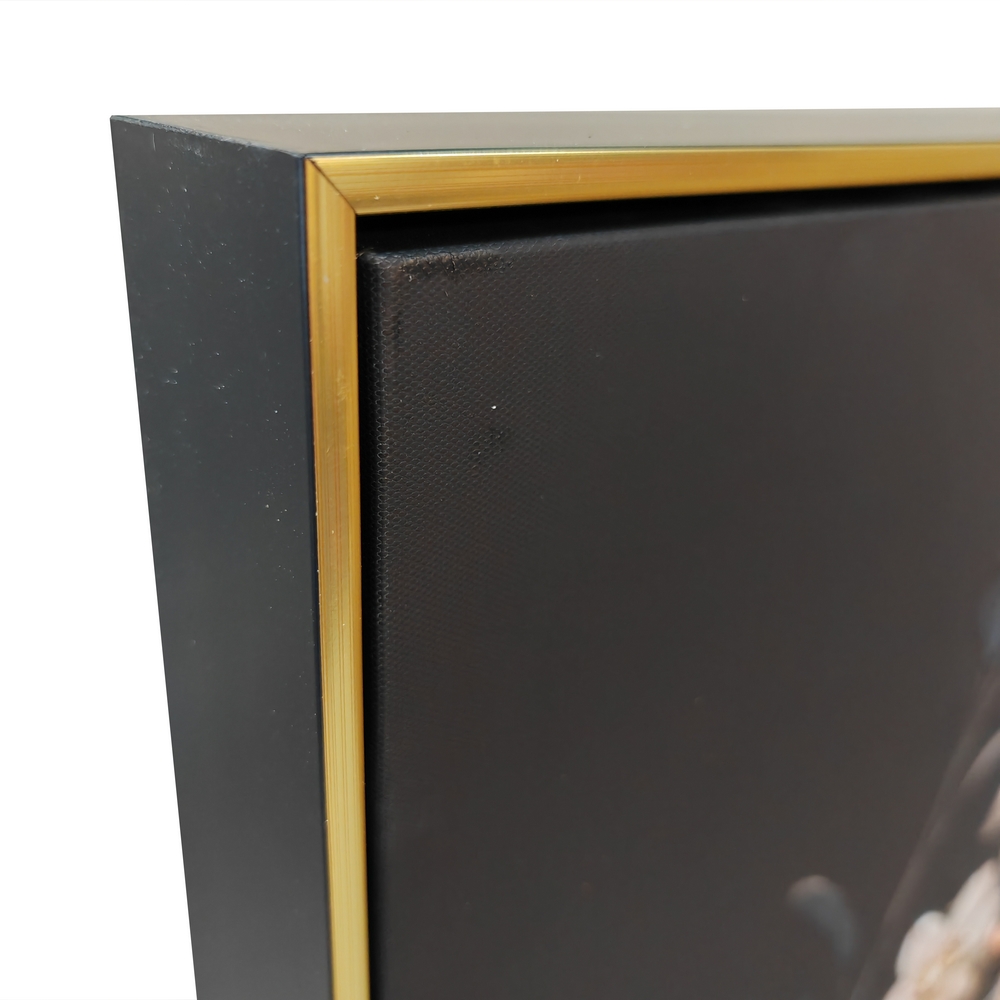 PEINTURE DE FEMME DOS NU TATOUE COIFFE DE FLEURS 80 X 120  CM - Photo N°2