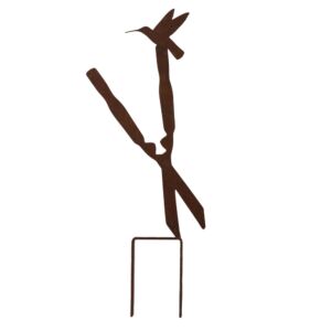 PIQUE DE JARDIN CISAILLE METAL ROUILLE 16 X 49 CM