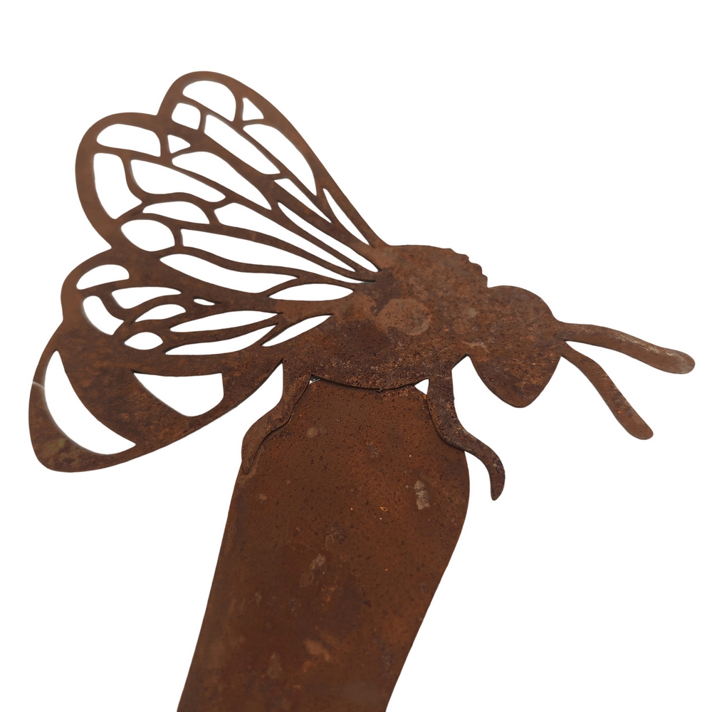 PIQUE DE JARDIN FOURCHE METAL ROUILLE 16 X 49 CM - Photo N°2