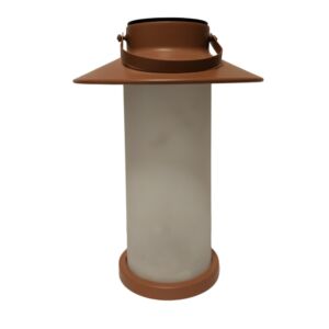LANTERNE SOLAIRE NORIKO TERRACOTTA 27.5 X 19 CM