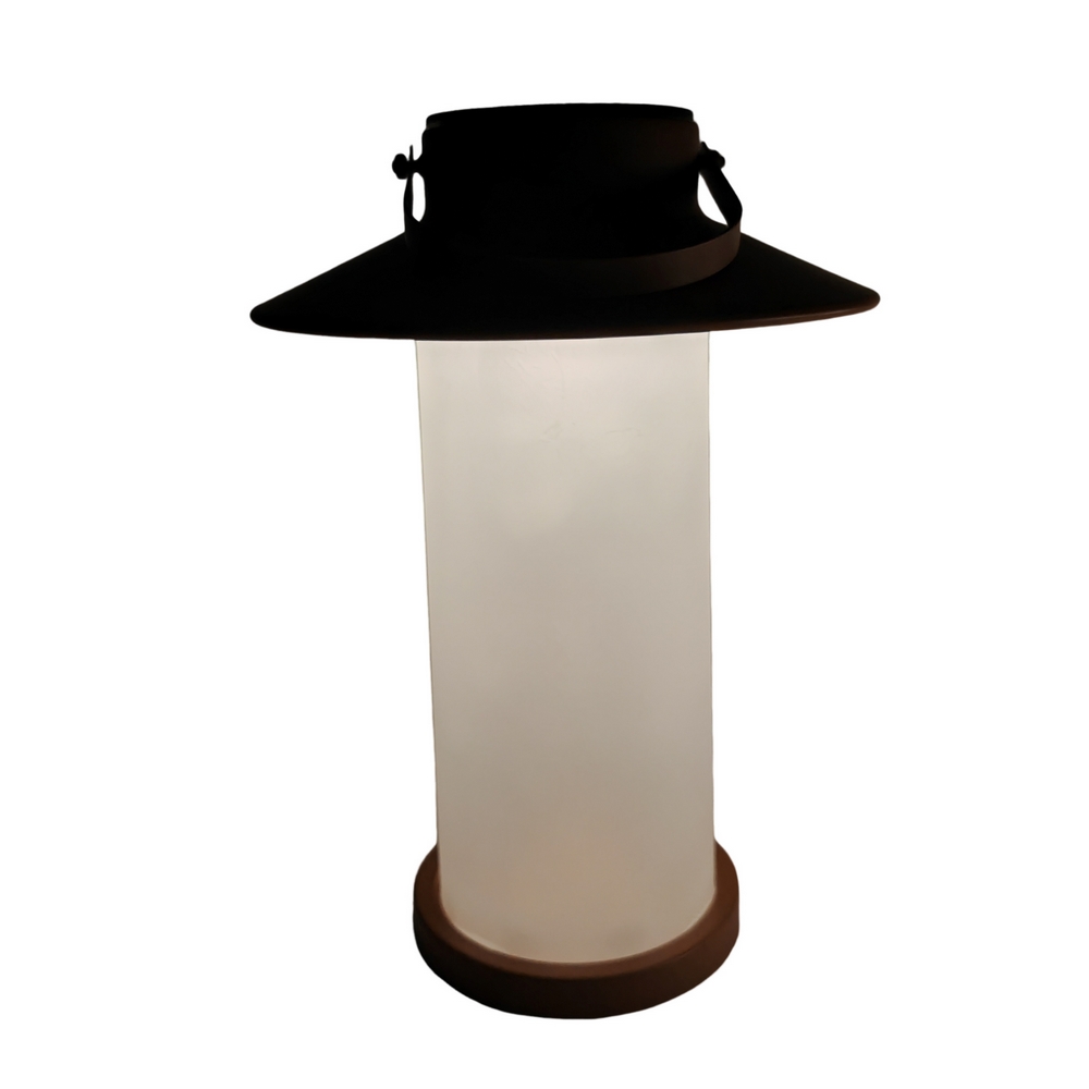 LANTERNE SOLAIRE NORIKO TERRACOTTA 27.5 X 19 CM - Photo N°2