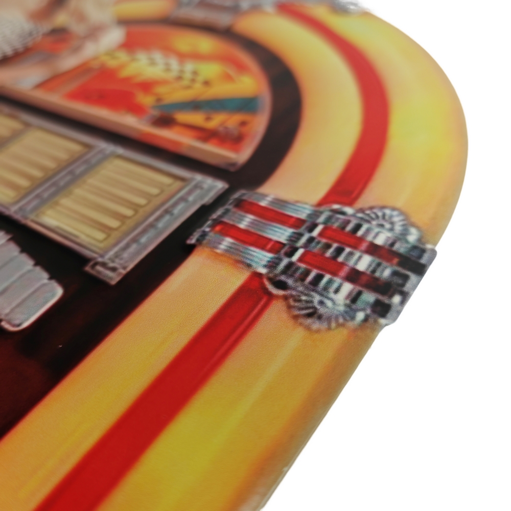 PLAQUE METAL MURALE JUKEBOX PIN-UP 37 X 60 CM - Photo N°2