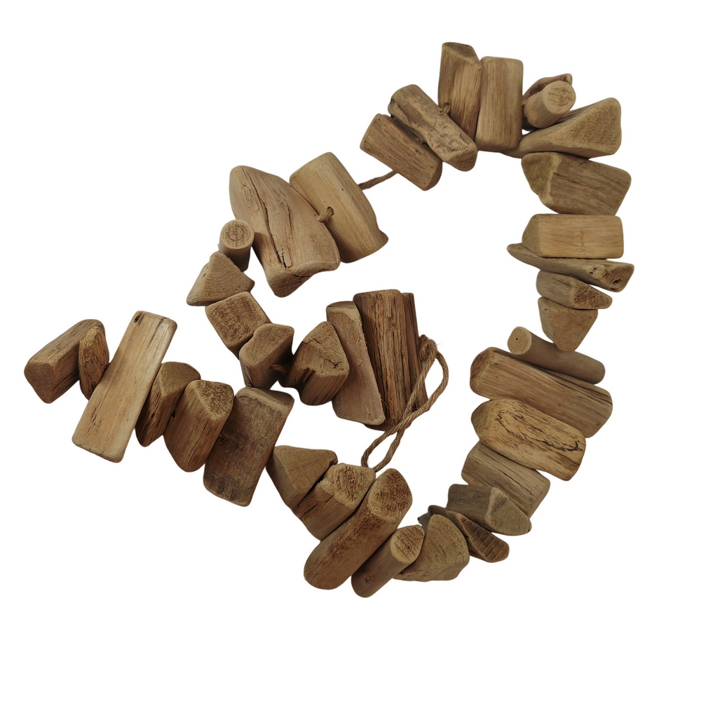 SUSPENSION EN MORCEAUX DE BOIS FLOTTE +/- 100 CM - Photo N°1