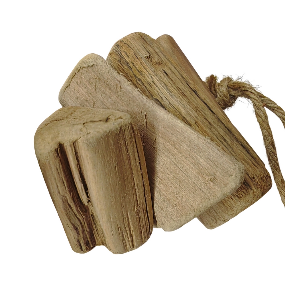 SUSPENSION EN MORCEAUX DE BOIS FLOTTE +/- 100 CM - Photo N°2