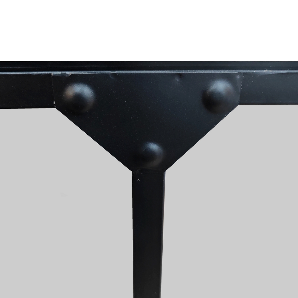 MIROIR INDUSTRIEL 5 VANTAUX EN METAL NOIR 137 X 2 X 90 CM - Photo N°5