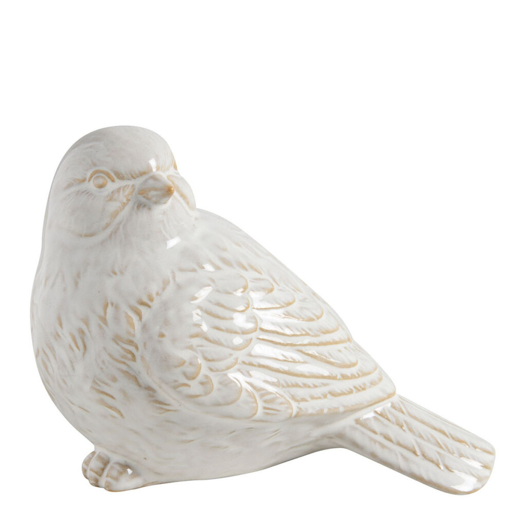 OISEAU DECORATIF EN GRES BLANC 15 X 8.9 X 11 CM - Photo N°5