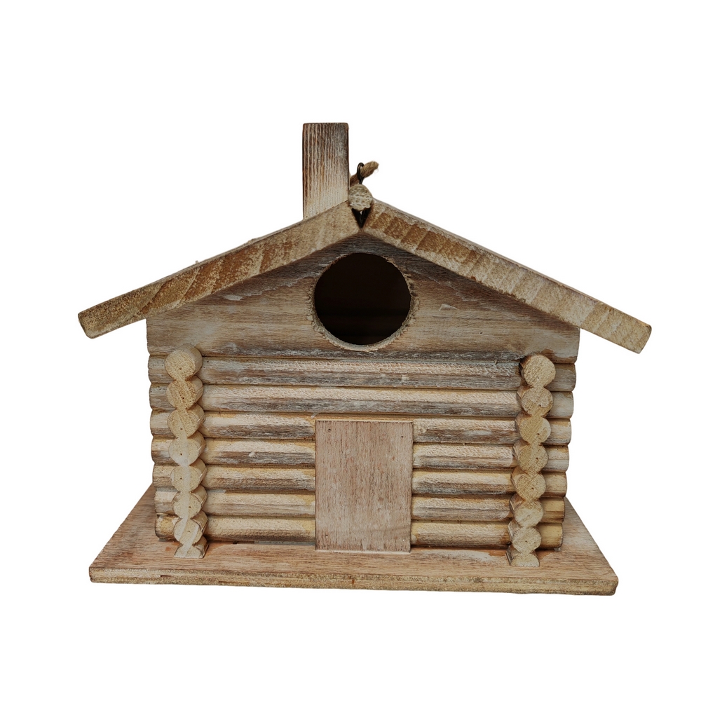 CABANE A OISEAUX BOIS ASPECT CHALET A SUSPENDRE 21 X 16.5 X 16 CM - Photo N°5