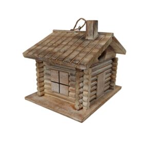 CABANE A OISEAUX BOIS ASPECT CHALET A SUSPENDRE 21 X 16.5 X 16 CM