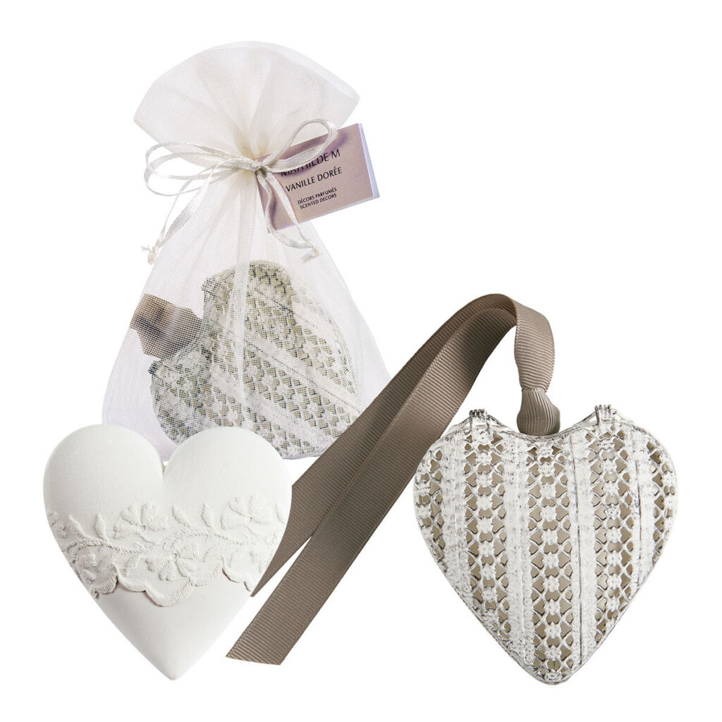 BOITE COEUR ET DECOR PARFUME VANILLE DOREE - Photo N°1