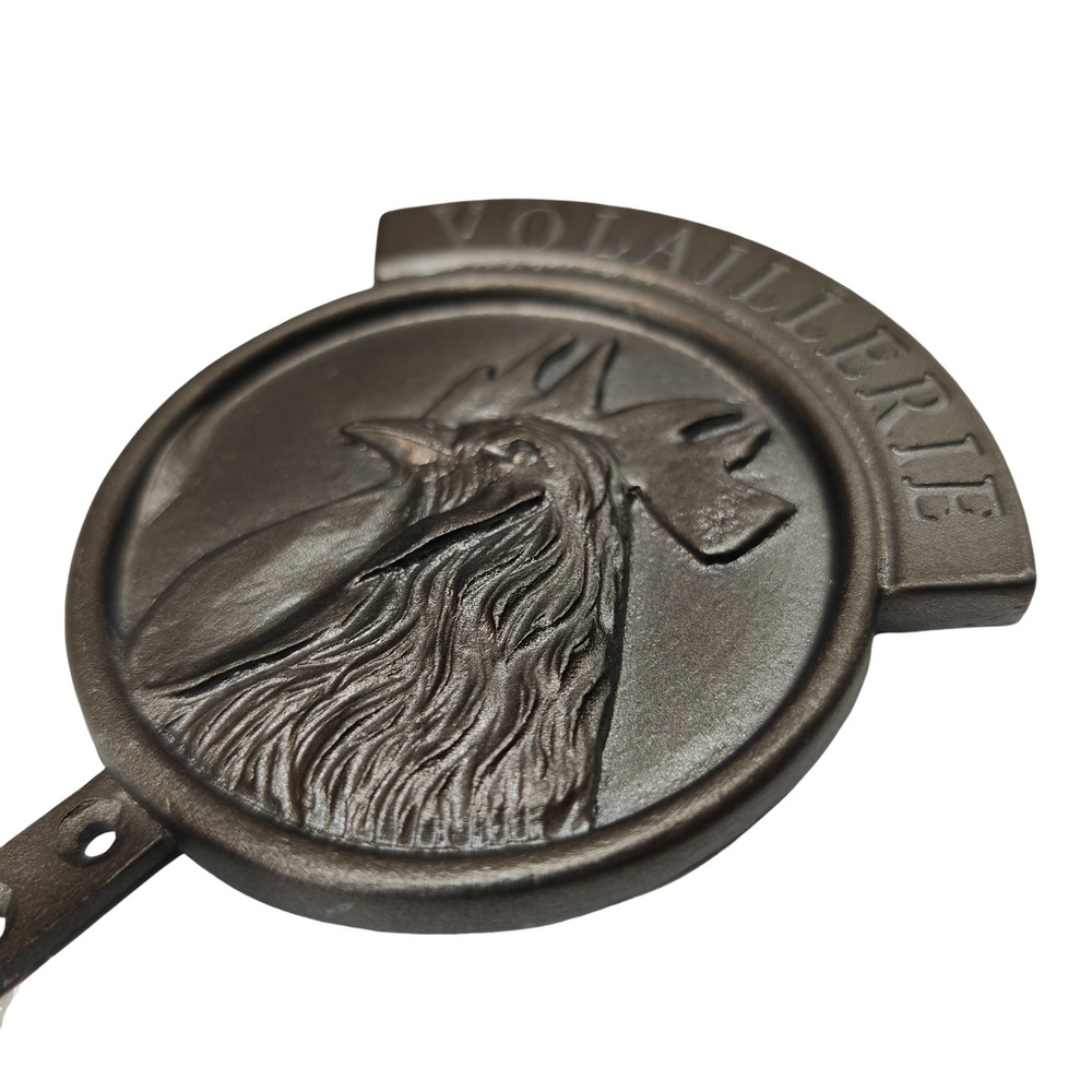 PATERE VOLAILLERIE DECOR COQ METAL COULEUR ACIER 10 X 17 X 5 CM - Photo N°3