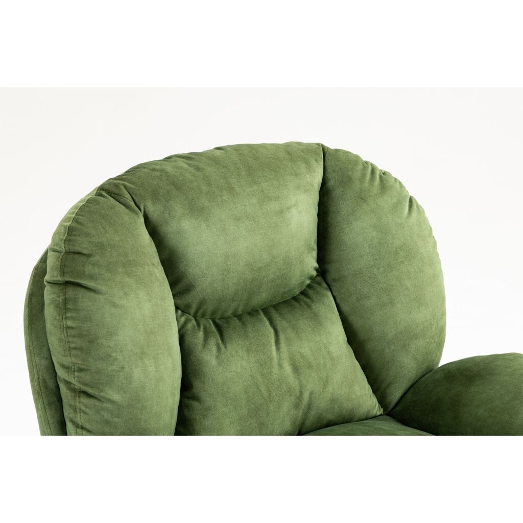 FAUTEUIL PIVOTANT TOPI VELOURS VERT  H 83.8 X L 80.7 X P 83.7 CM - Photo N°4