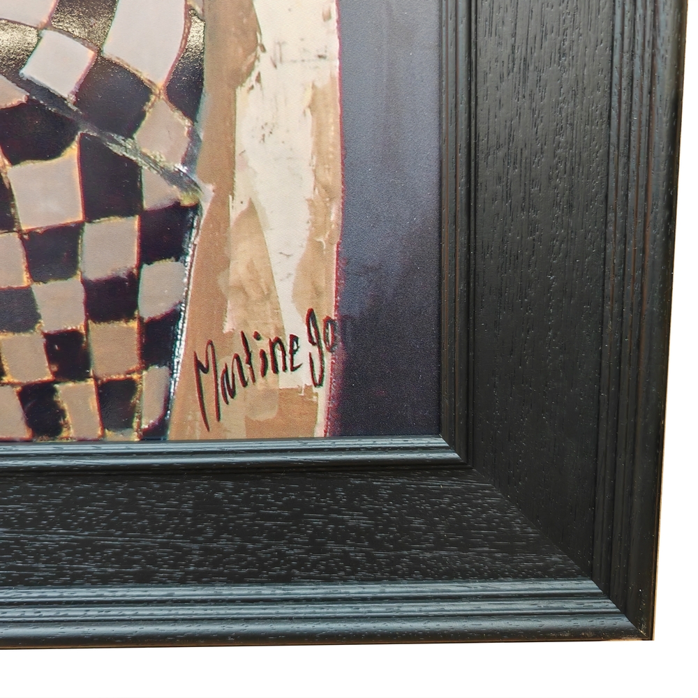 TOILE TENUES DE SOIREE ENCADREMENT NOIR M. GONNIN 93 X 133 CM - Photo N°4