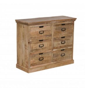 COMMODE DUBLIN EN MANGUIER 6 TIROIRS 106 X 85 X 40 CM