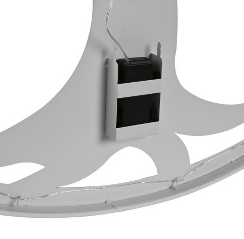 DECORATION MURALE RONDE EN METAL BLANC ARBRE DE VIE 60 CM - Photo N°2