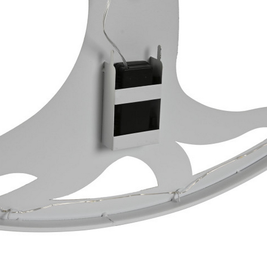 DECORATION MURALE RONDE EN METAL BLANC ARBRE DE VIE 40 CM - Photo N°3