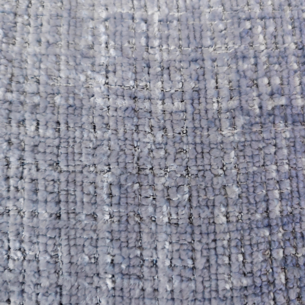 FAUTEUIL ET POUF BRANSON TISSU CREMONA BLEU PIEDS NOIR H 96 X L 78 X P 99 CM - Photo N°2