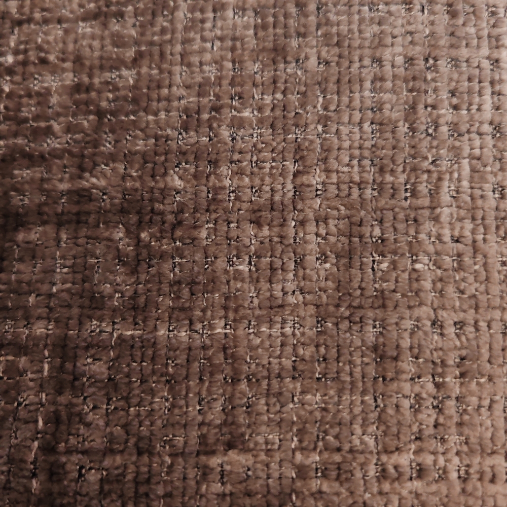 FAUTEUIL / POUF BRANSON TISSU CREMONA BRUN CENDRE PIED NOIR H 96 X L 78 X P 99CM - Photo N°2