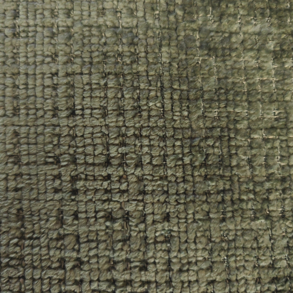 FAUTEUIL ET POUF BRANSON TISSU CREMONA VERT PIEDS NOIR H 96 X L 78 X P 99 CM - Photo N°3