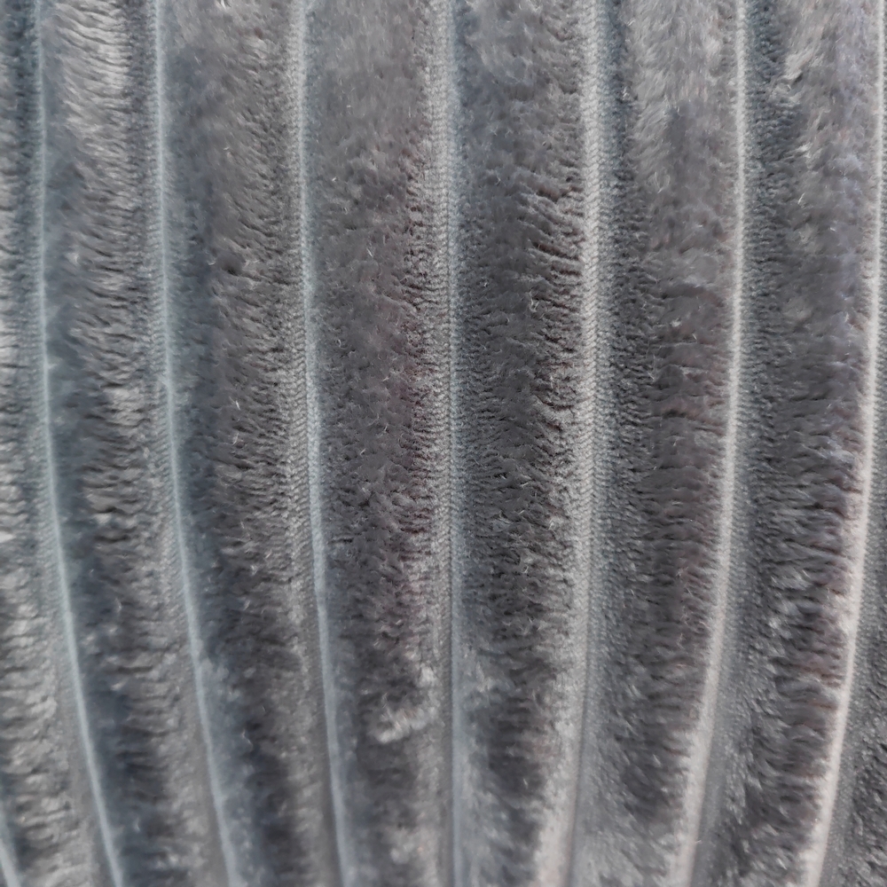 POUF LIZARD BILLES POLYSTYRENE VELOURS GROSSES COTES TILLIA GRIS 45 X 40 X 45 CM - Photo N°2