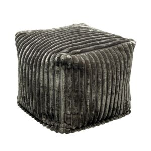 POUF LIZARD BILLES POLYSTYRENE VELOURS GROSSES COTES TILLIA KAKI 45 X 40 X 45 CM