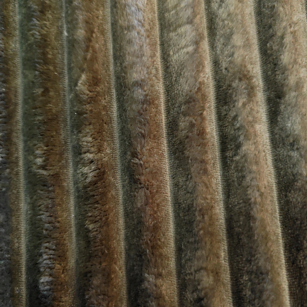 POUF LIZARD BILLES POLYSTYRENE VELOURS GROSSES COTES TILLIA KAKI 45 X 40 X 45 CM - Photo N°2