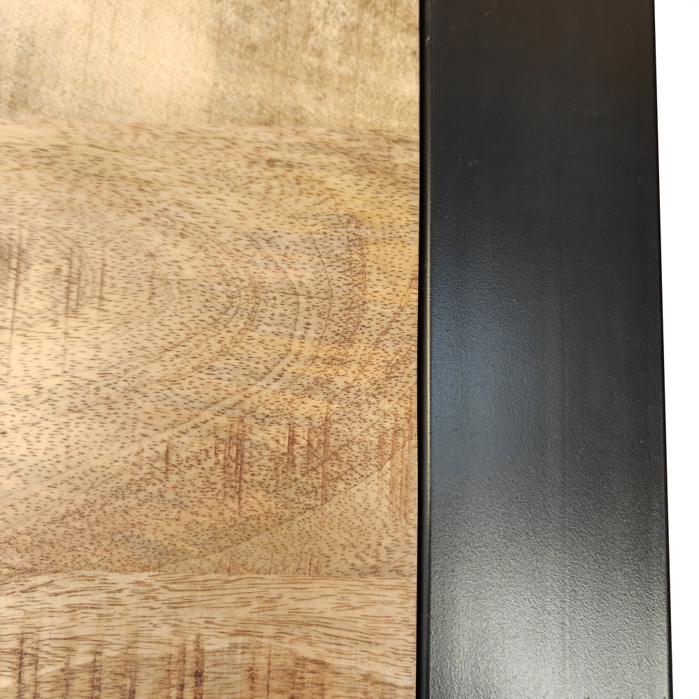 TABLE MANGE DEBOUT EN MANGUIER ET PIEDS METAL NOIR 150 X 80 X 94 CM - Photo N°4