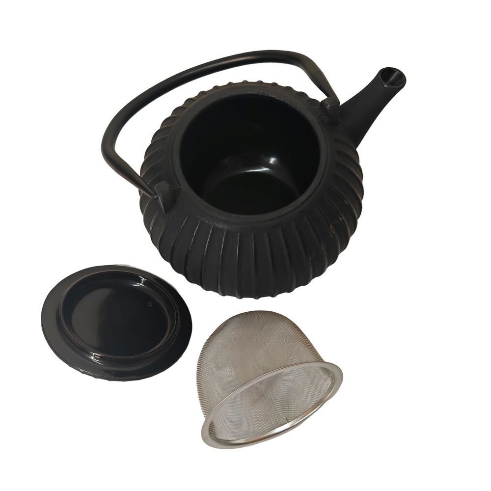 THEIERE FER FONTE ET INOX 1 L NOIRE 18.5 X 14.7 X 21.5 CM - Photo N°2