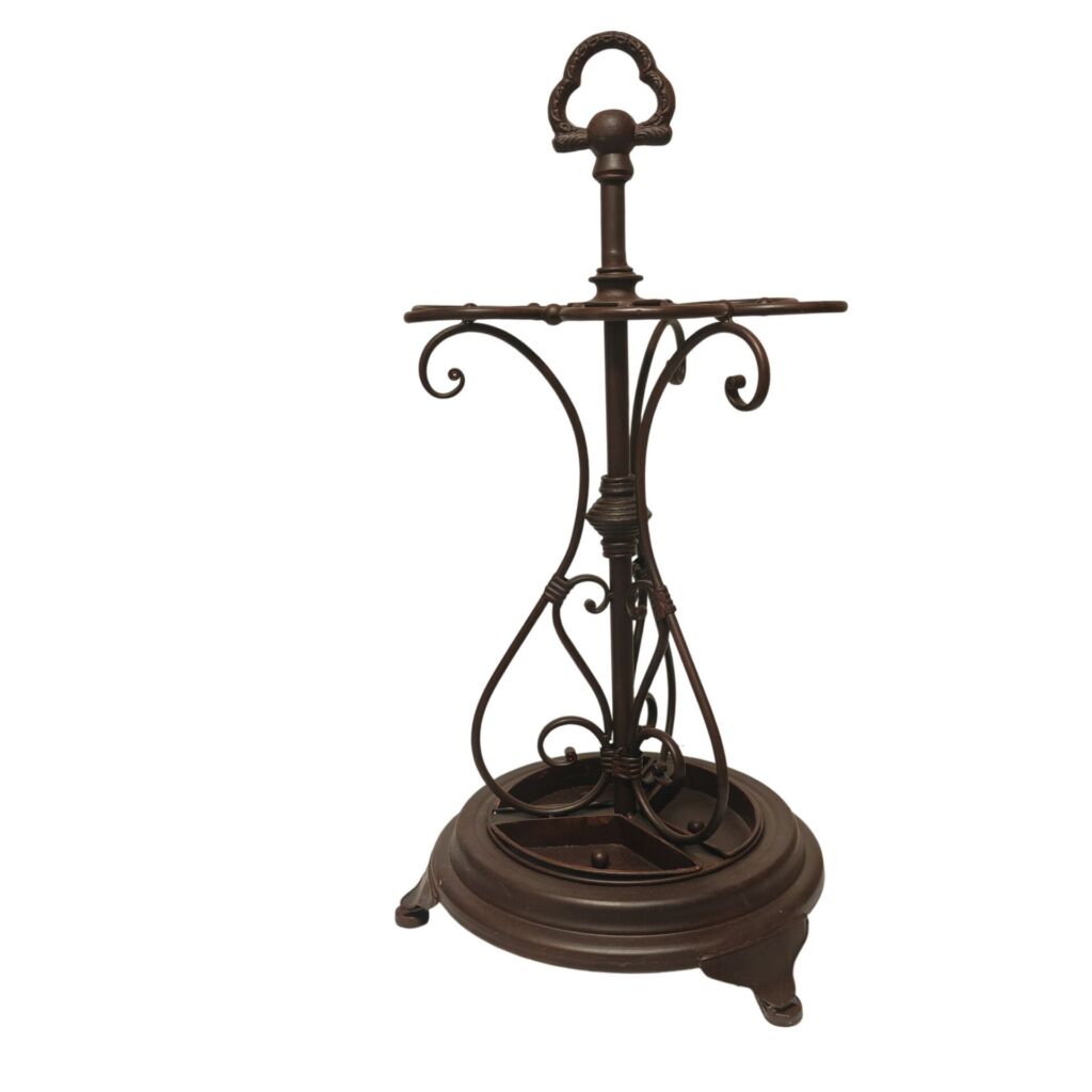 PORTE PARAPLUIE ANTIQUE EN FER FORGE 37 X 75 X 37 CM - Photo N°6