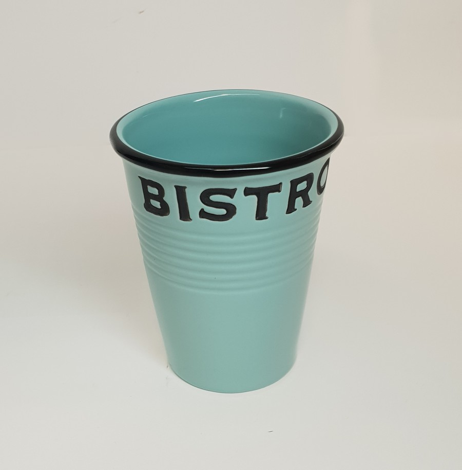 SET DE 6 GOBELETS BISTROT COULEUR ASSORTIS VIEILLI 10.5 X 8.5 cm - Photo N°3